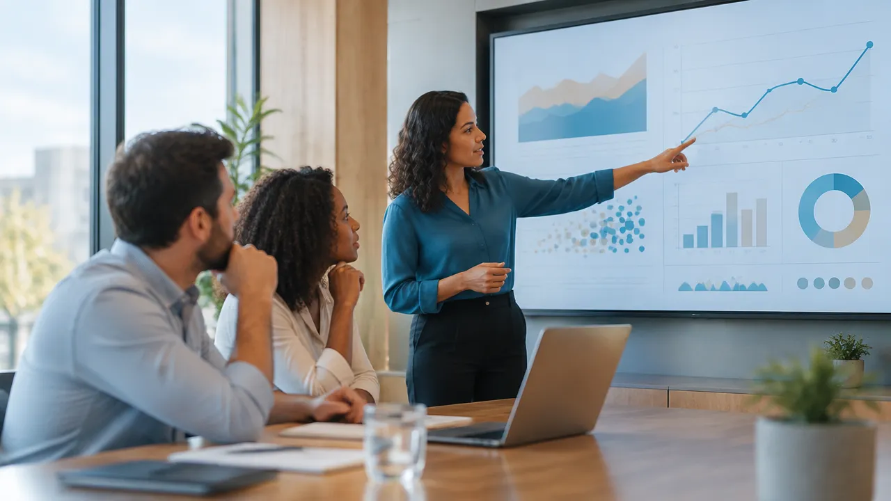 Profissionais interpretam em conjunto um painel digital anônimo que resume tendências emocionais do grupo