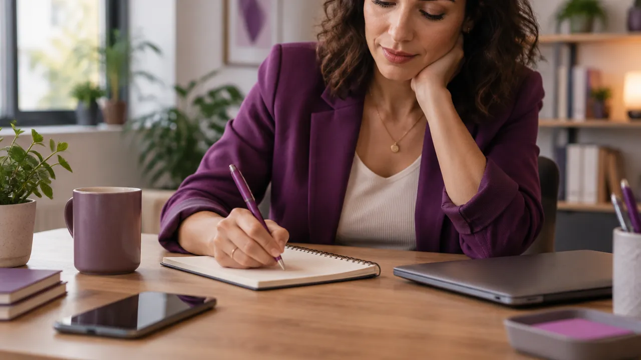 Profissional registra em um caderno o que aconteceu e o próximo passo após um erro no trabalho.
