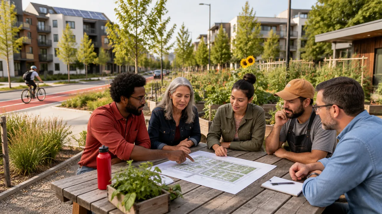 Residents and planners collaborate on a neighborhood plan with green infrastructure in view