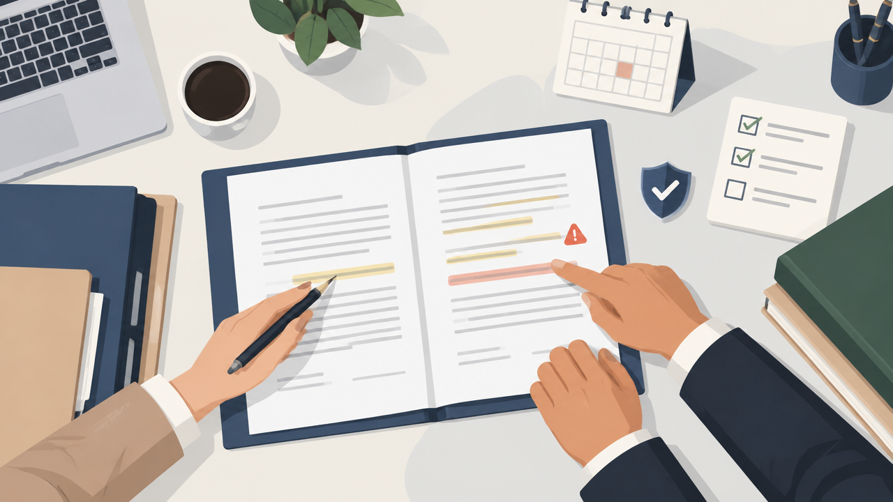 Revisão preventiva de contratos e riscos jurídicos em uma empresa