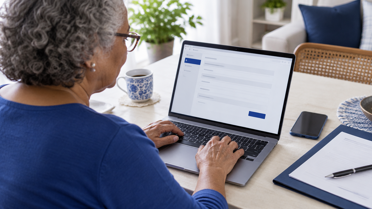 Segurada idosa registra pela internet uma reclamação sobre a demora de um benefício previdenciário