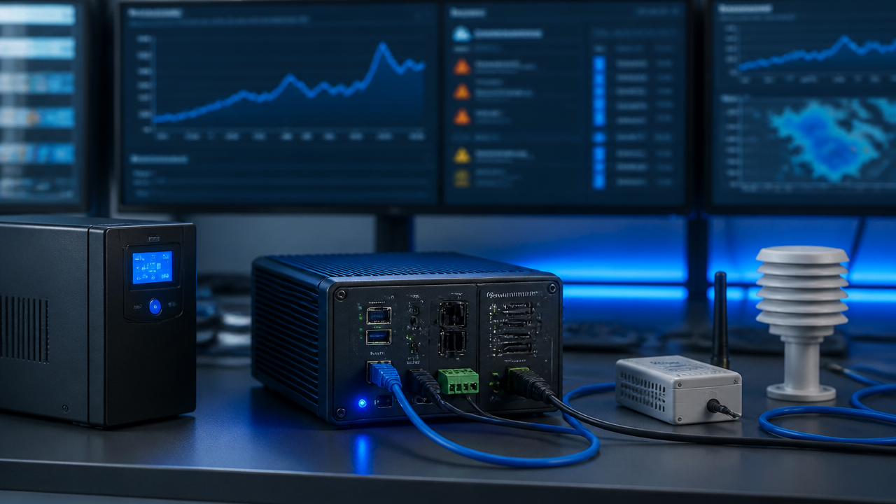 Servidor de borda com nobreak e sensores em arquitetura de backup local