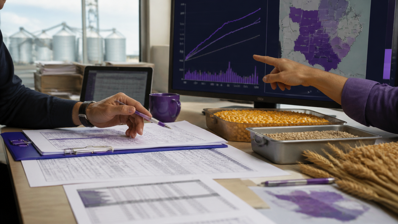 Team comparing physical shipment data with futures prices and regional basis information