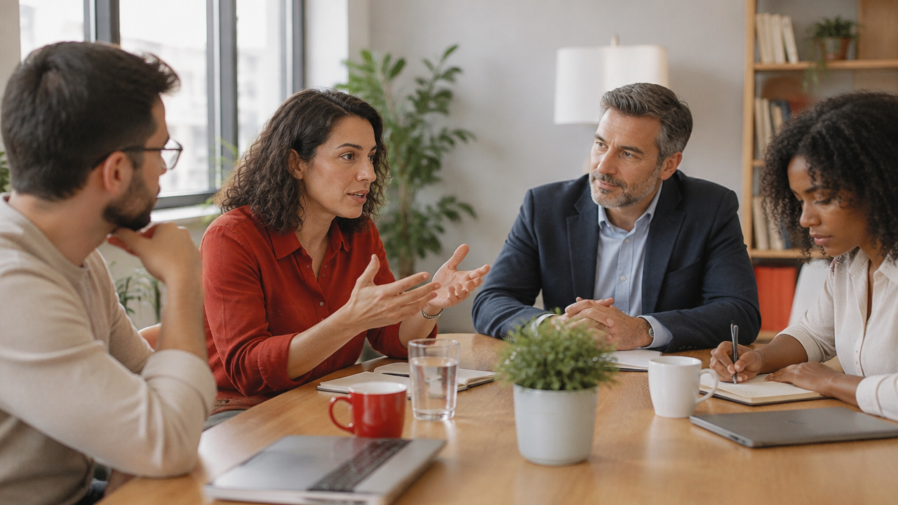 Un equipo conversa con respeto y permite que sus integrantes expresen criterios propios
