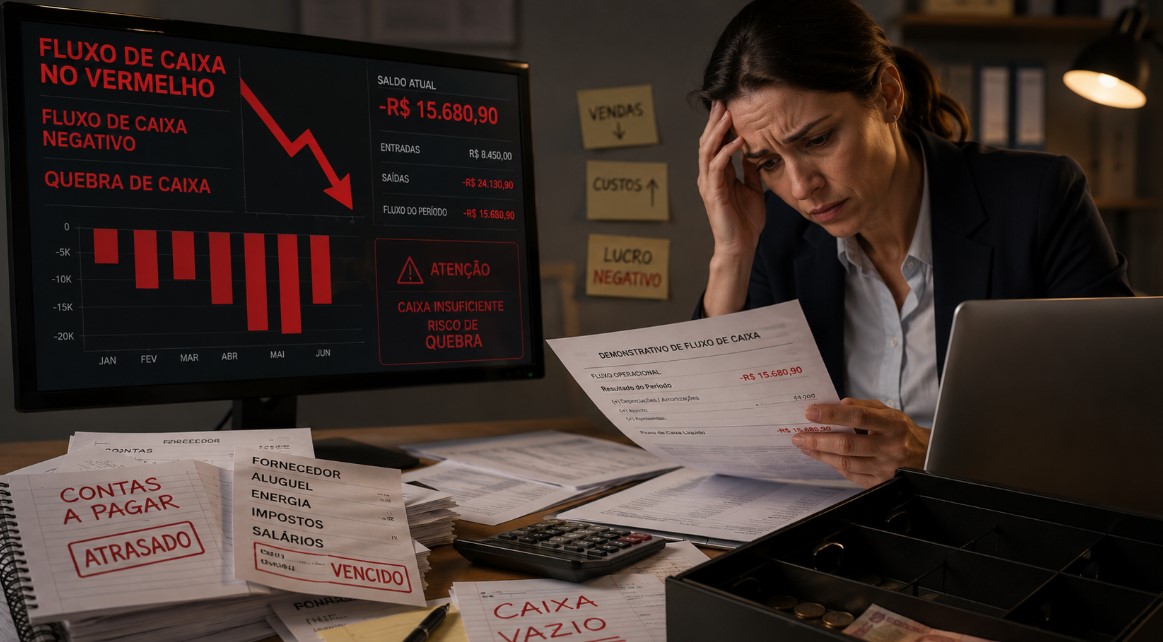 Fluxo de Caixa Negativo: Causas, Sinais e Como Corrigir
