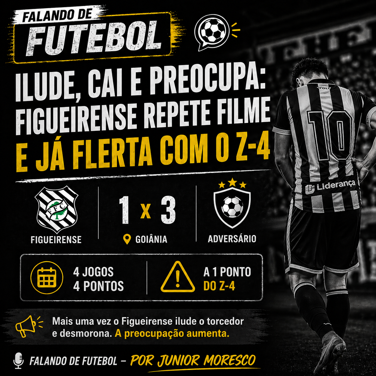 “Vergonha em sequência: Figueirense leva virada de quem só perdia”