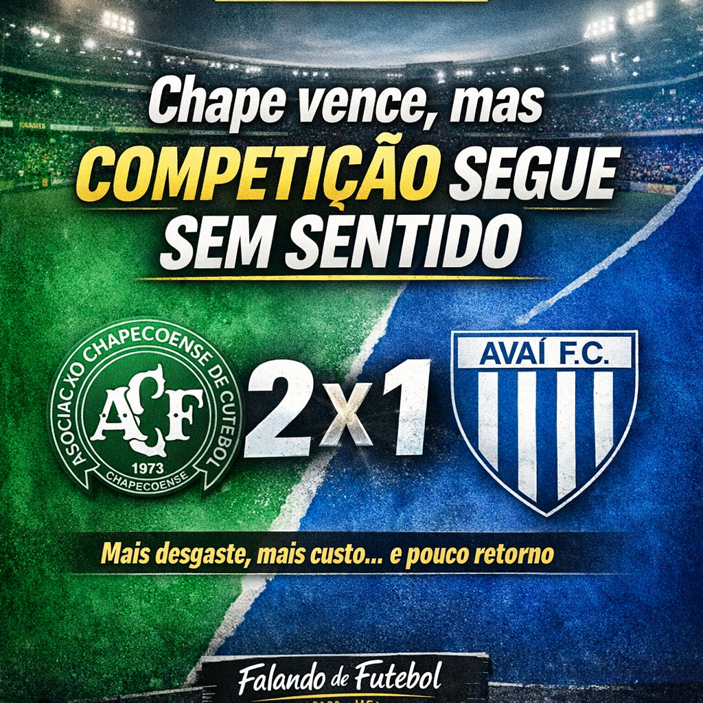 Chape 2 a 1 Avaí: resultado normal, competição questionável
