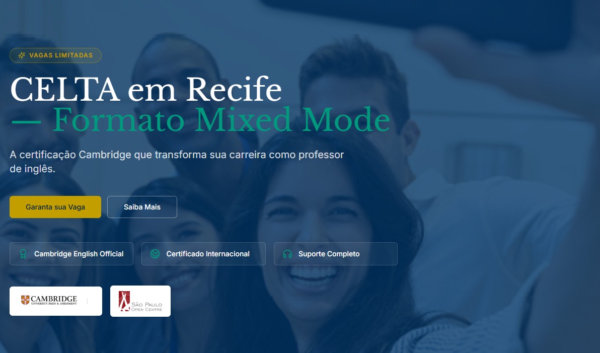 CELTA Mixed Mode em Recife: como se certificar sem pausar a carreira