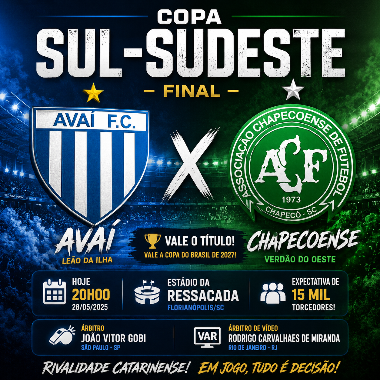 “Do prejuízo à oportunidade: Avaí lota a Ressacada e transforma a Copa Sul-Sudeste em grande decisão”