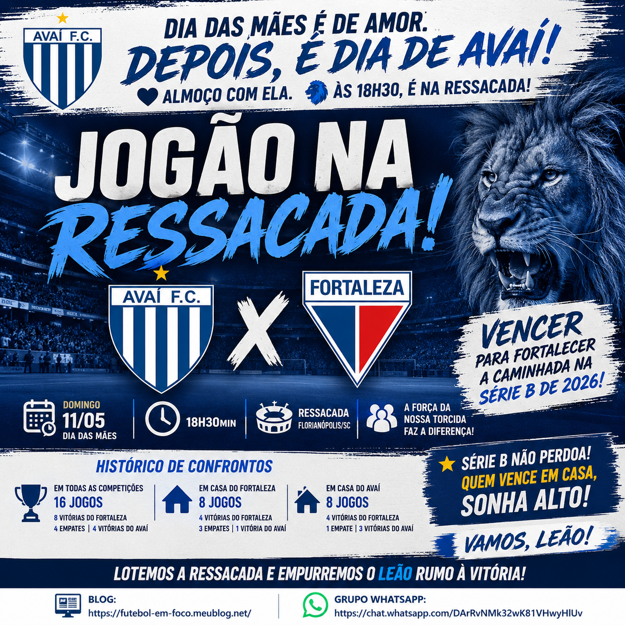 Dia das Mães e clima de decisão: Avaí recebe o Fortaleza para provar sua força na Série B