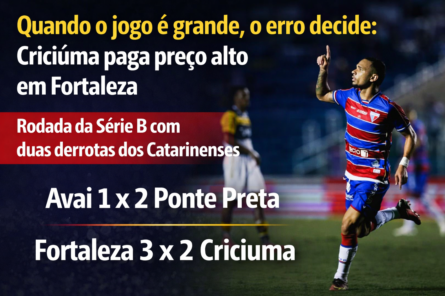Cinco gols, emoção e azar: Criciúma paga caro pelos próprios erros