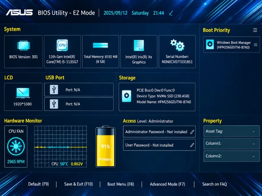 Bios Notebook