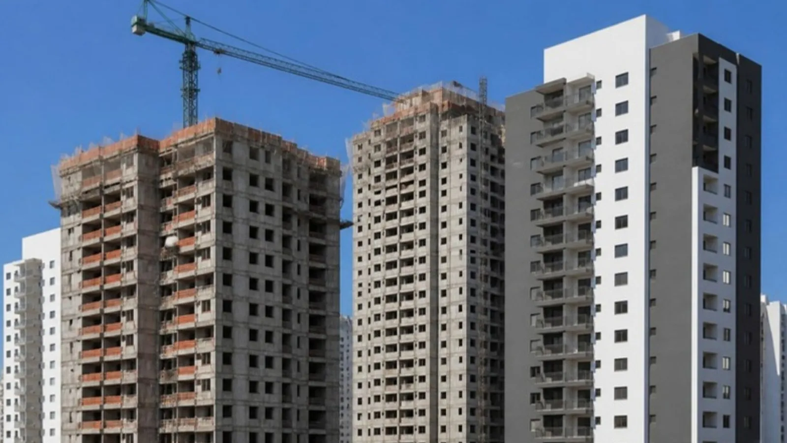 Prédios residenciais econômicos em construção em São Paulo (imagem ilustrativa)
