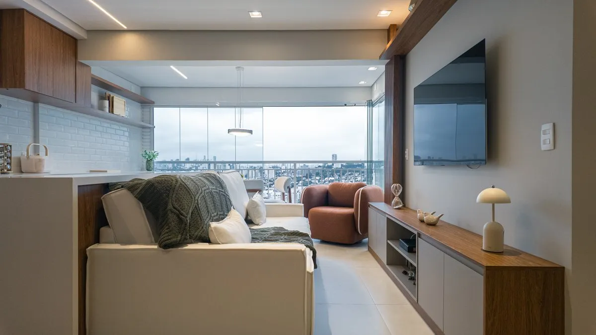 Sala de apartamento reformado pela Decorafit, clique para pedir orçamento