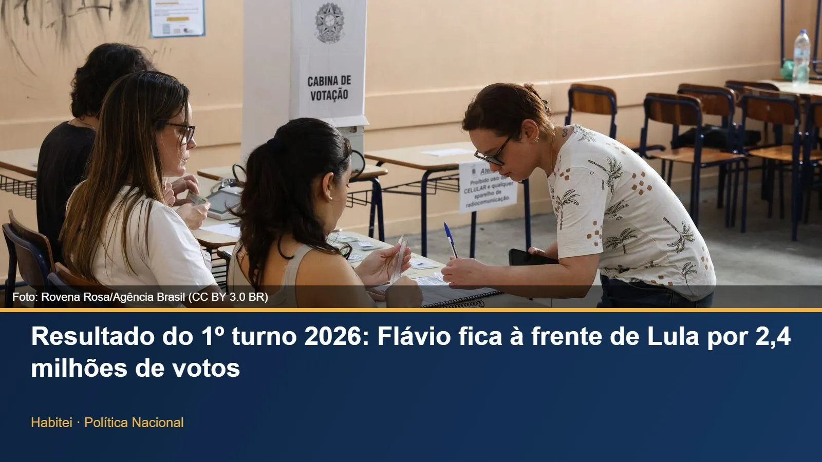 Eleitores votando no primeiro turno