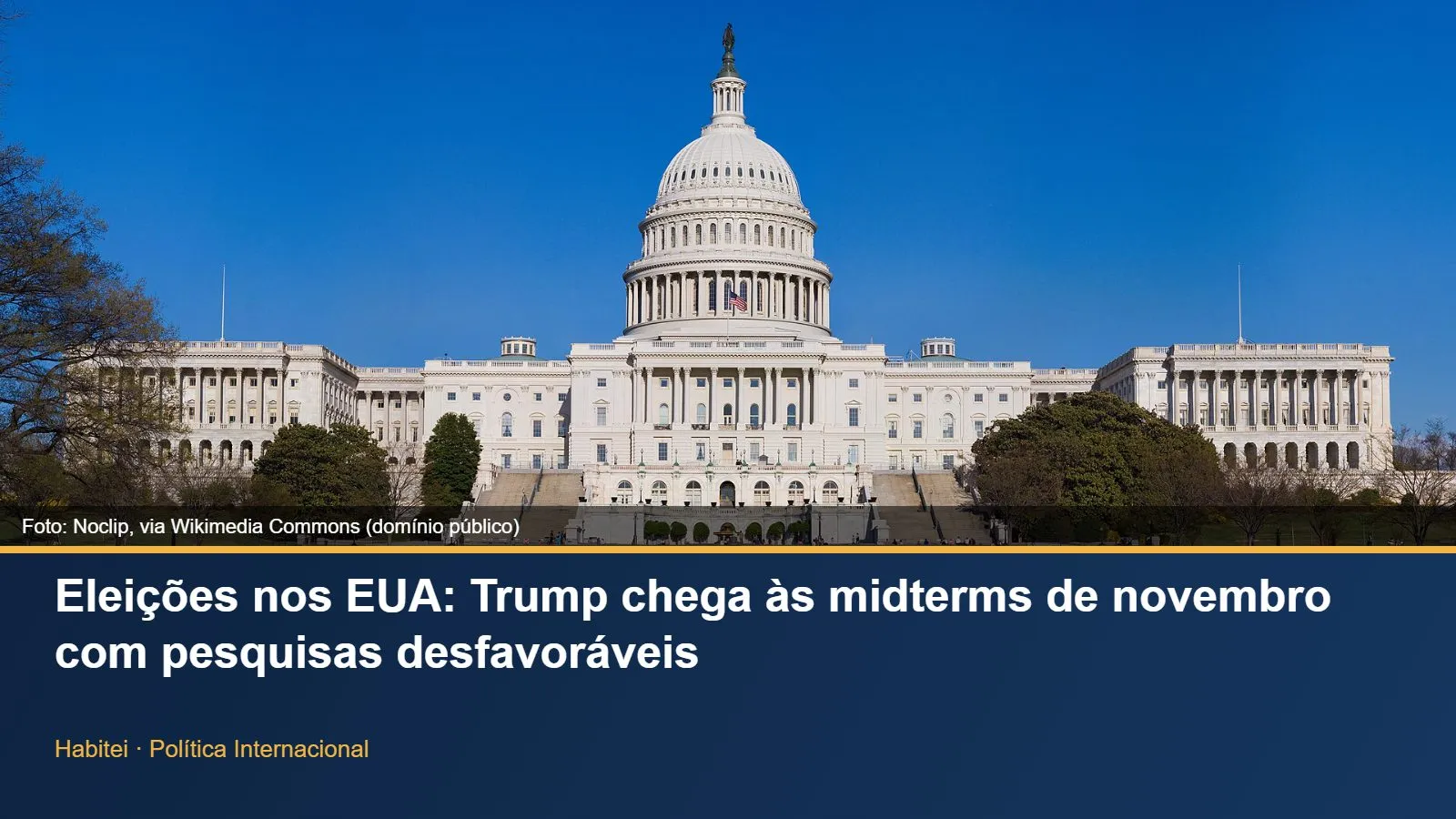 Capitólio dos Estados Unidos, em Washington