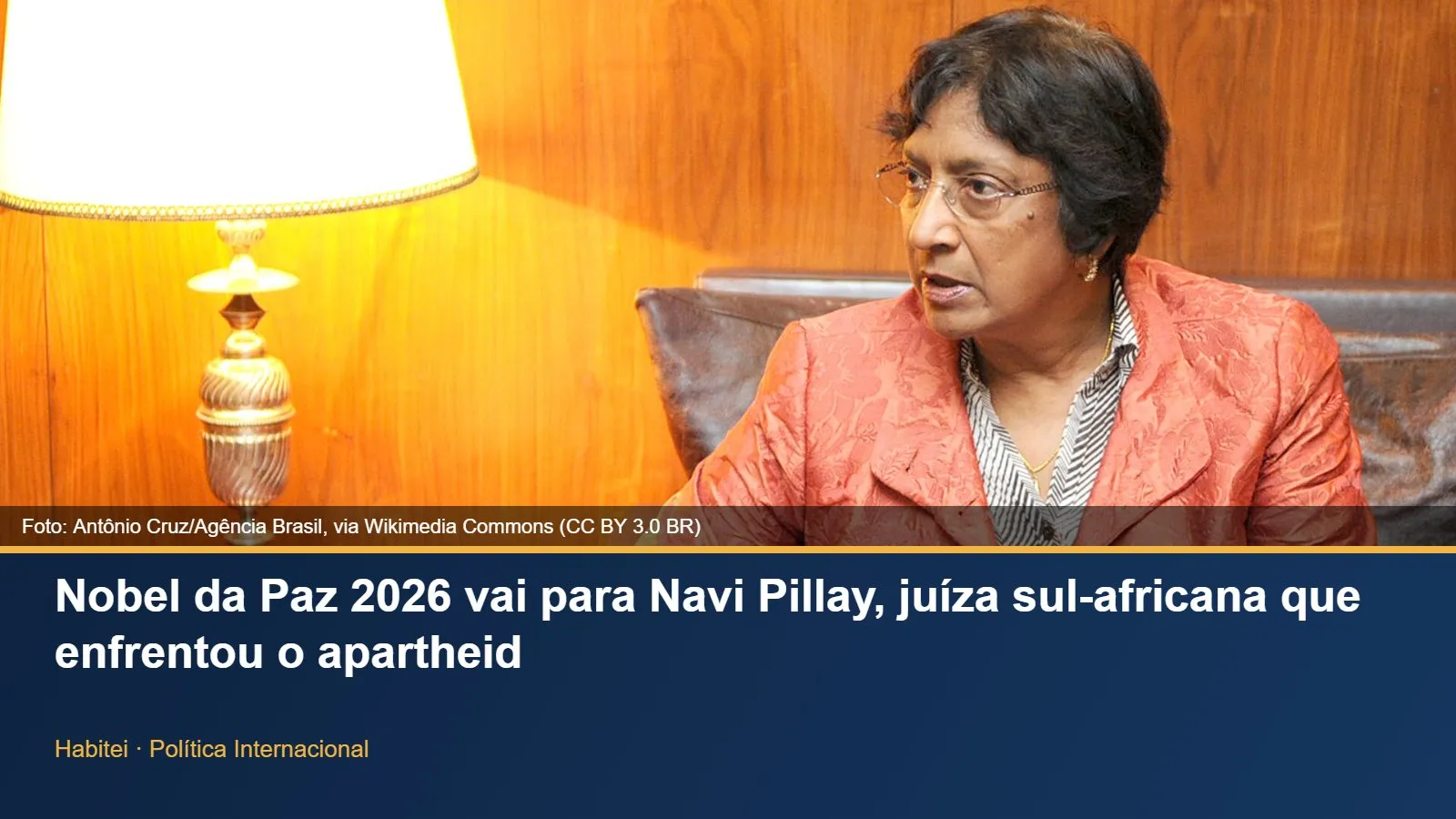 Navi Pillay em visita ao Brasil