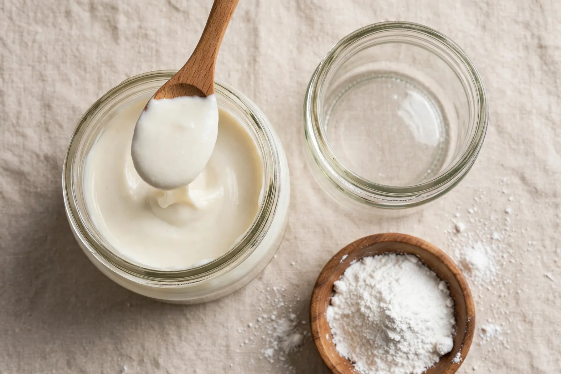 Molho branco cremoso e liso engrossado com polvilho de araruta sem glúten sem grumos