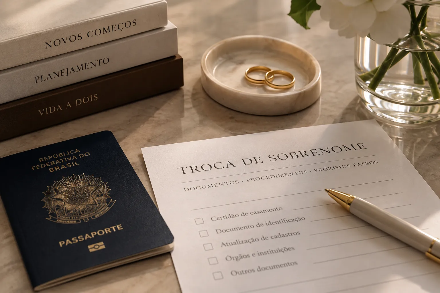 TROCA DE SOBRENOME CASAMENTO